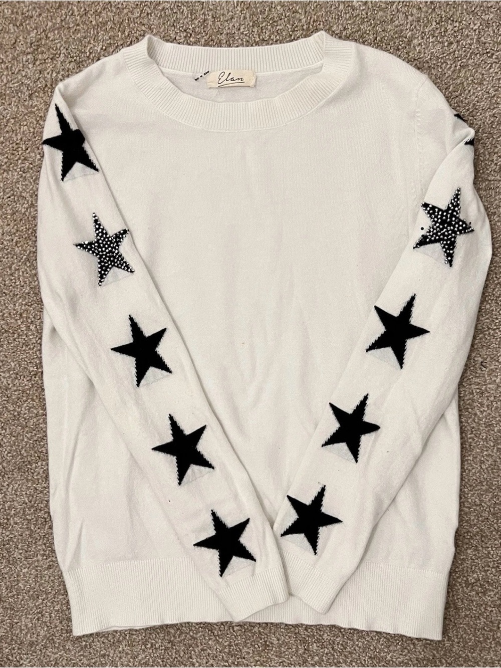 Elan Star Sleeve Sweater Size Small